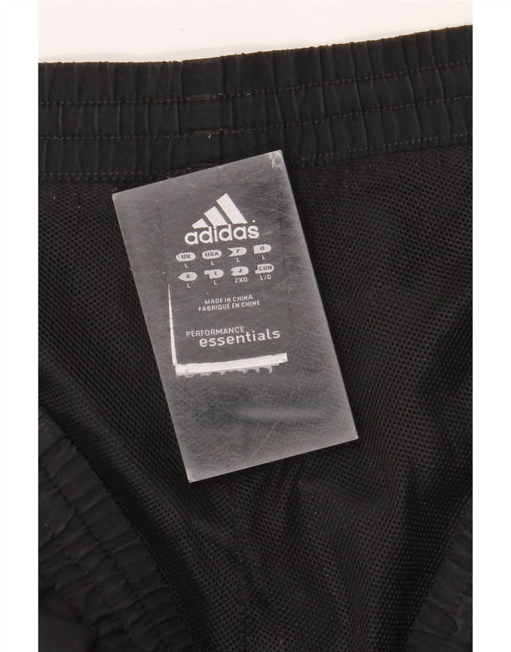 Adidas - Pantalones cortos deportivos para hombre, talla grande, poliéster negro
