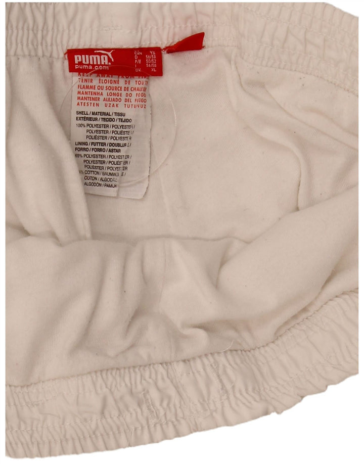 Puma Pantalones cortos deportivos gráficos para hombre XL Poliéster blanco