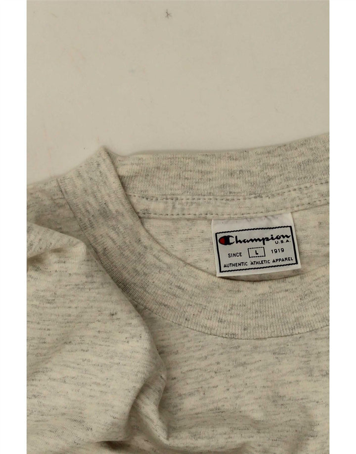 Champion Camiseta para hombre Top grande gris moteado