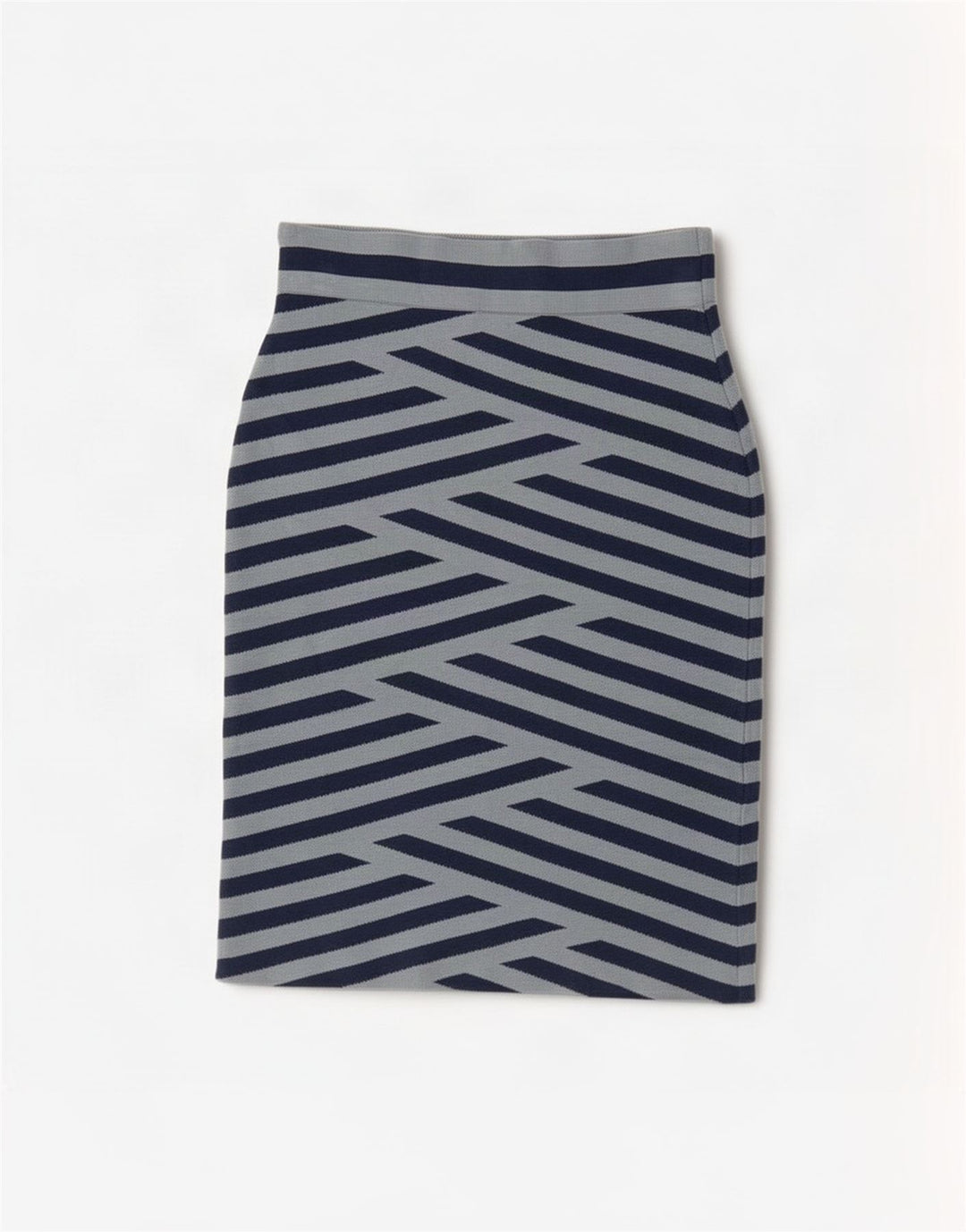 BCBGMAXAZRIA Falda lápiz para mujer mediana W26 Rayón a rayas azules
