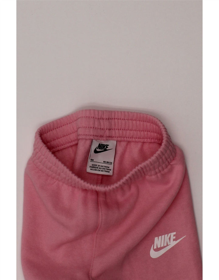 NIKE Graphic Joggers - Pantalón de chándal para bebé niña, 12-18 meses, color rosa