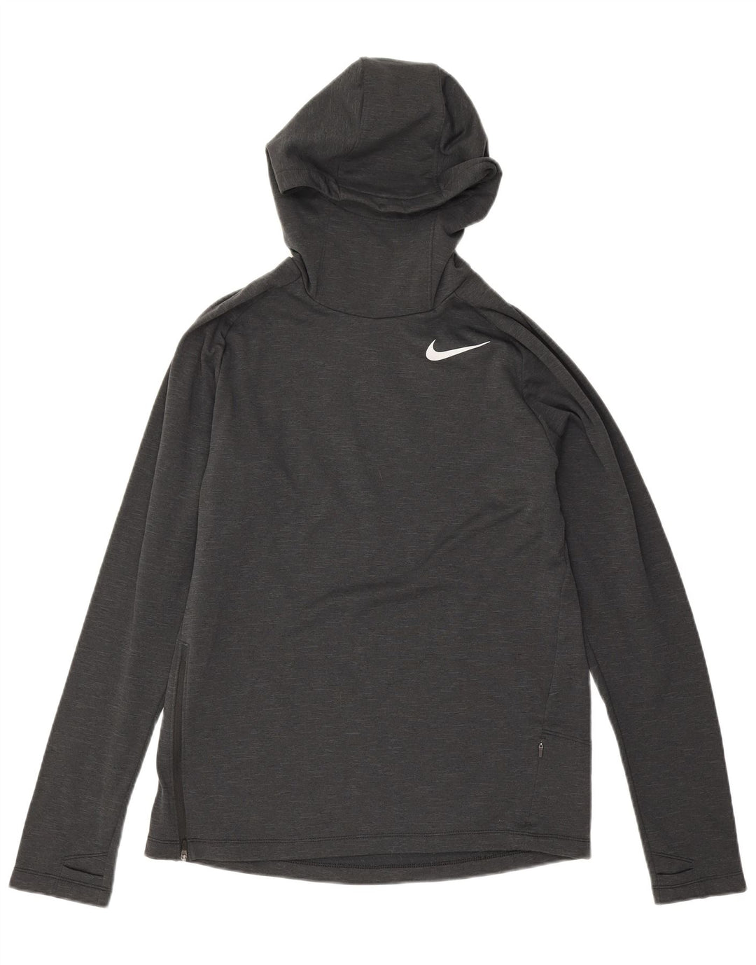 Nike Dri Fit Sudadera con capucha para hombre, talla mediana, poliéster negro