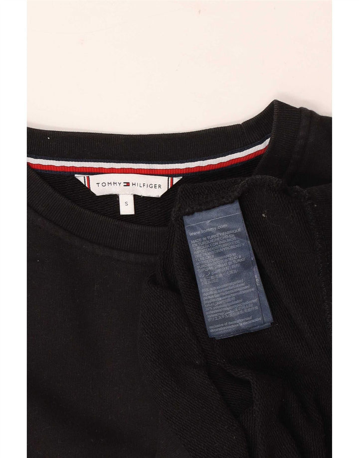 Tommy Hilfiger Hombre Sudadera Jumper Small Negro Algodón