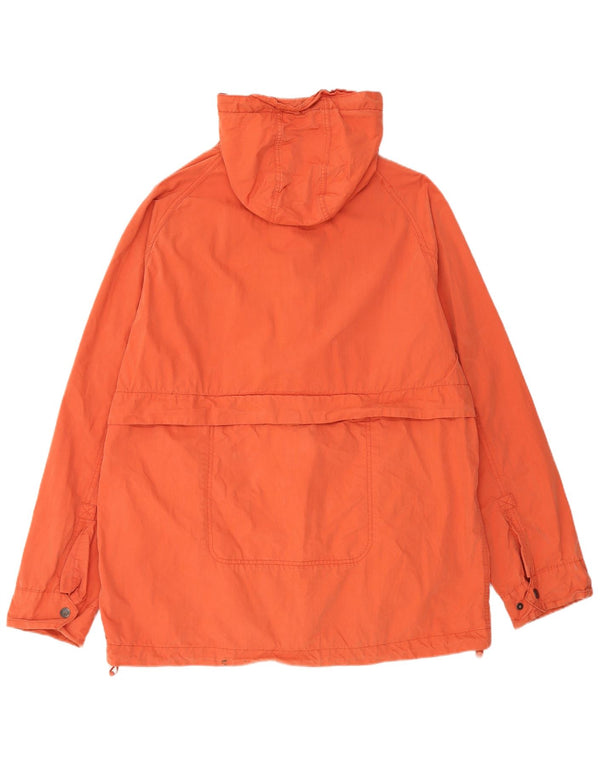 Chaqueta cortavientos con capucha para hombre Fat Face UK 40 Large Naranja Algodón