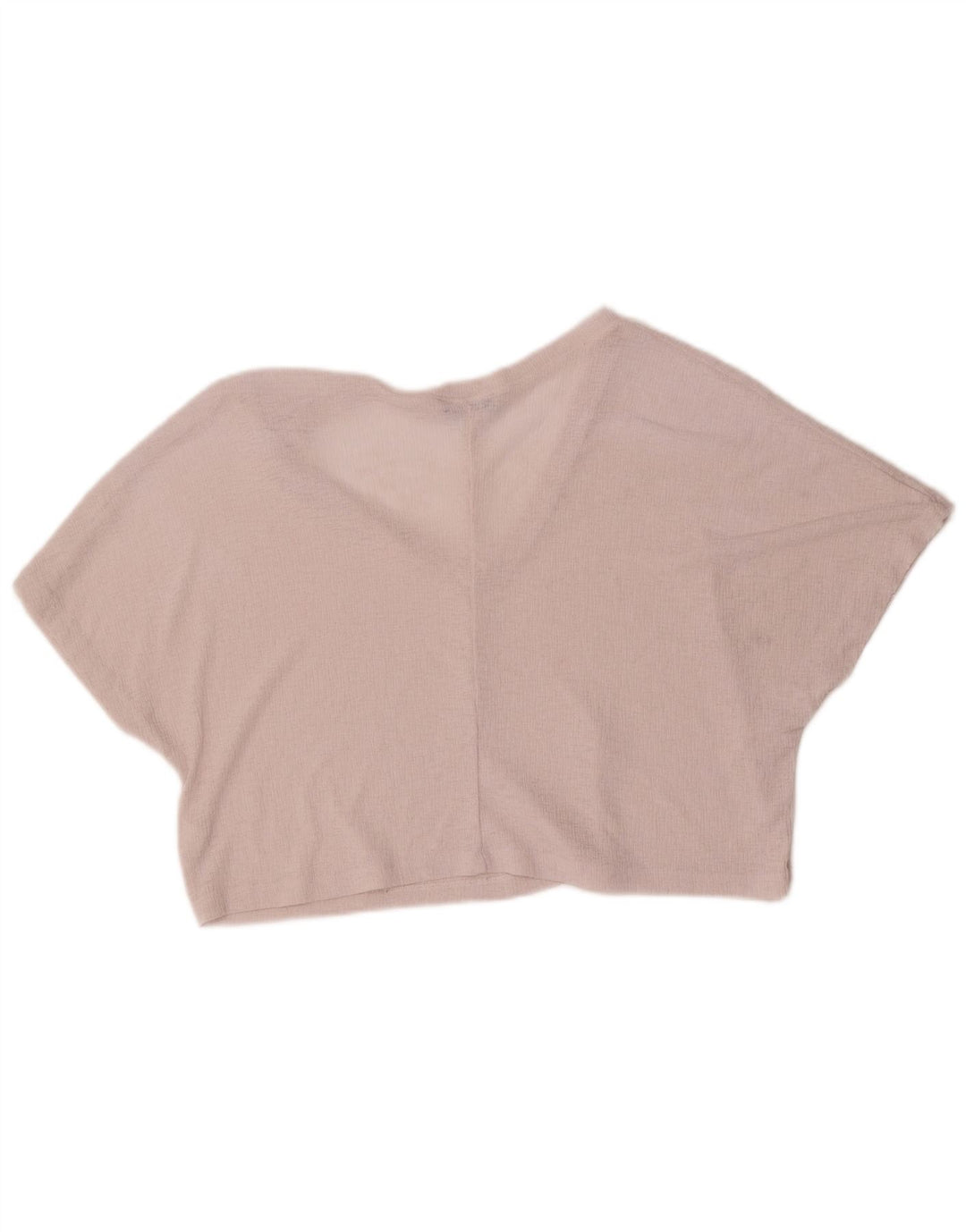 Zara Mujer Crop Blusa Extragrande Top UK 10 Small Rosa Poliéster