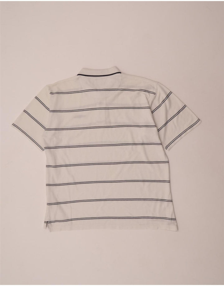 Polo Umbro Hombre XL Algodón Rayas Blanco