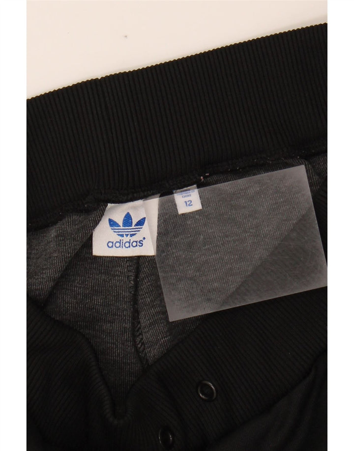 Adidas Mujer Chándal Pantalones Joggers UK 12 Mediano Negro Poliéster