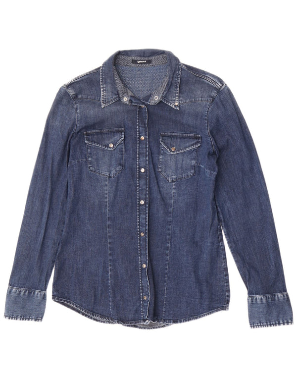 Camisa vaquera para mujer Gas UK 44 Algodón azul grande