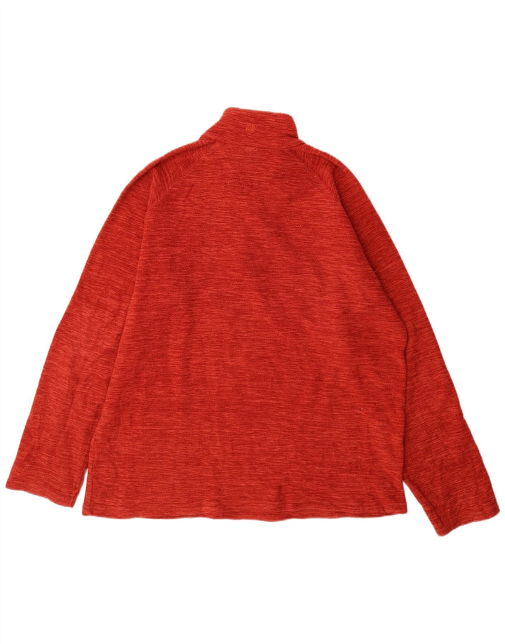 Mountain Warehouse Jersey de forro polar con cuello y cremallera para hombre XL Poliéster naranja