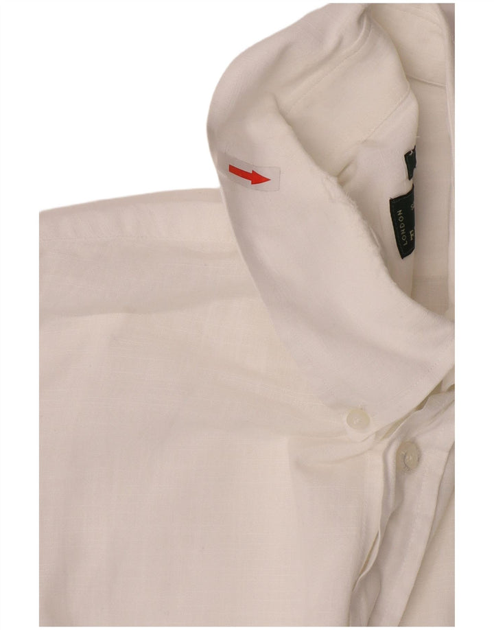 Camisa Fred Perry Slim Fit Para Hombre Algodón Blanco Grande