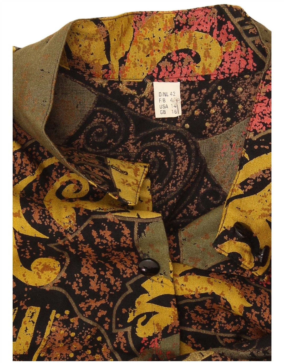 Vintage mujer Maxi vestido Reino Unido 16 grande multicolor Paisley