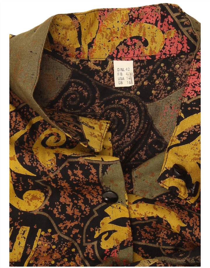 Vintage mujer Maxi vestido Reino Unido 16 grande multicolor Paisley