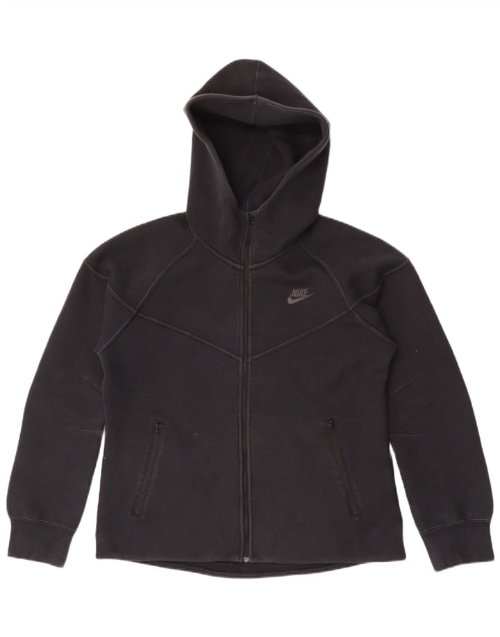 Nike - Sudadera con capucha y cremallera para hombre, tamaño mediano, algodón negro