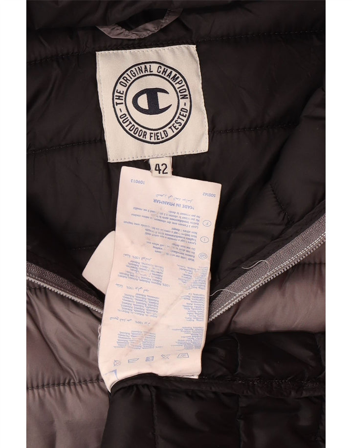 CHAMPION Abrigo acolchado con capucha para mujer IT 42 Poliamida gris medio