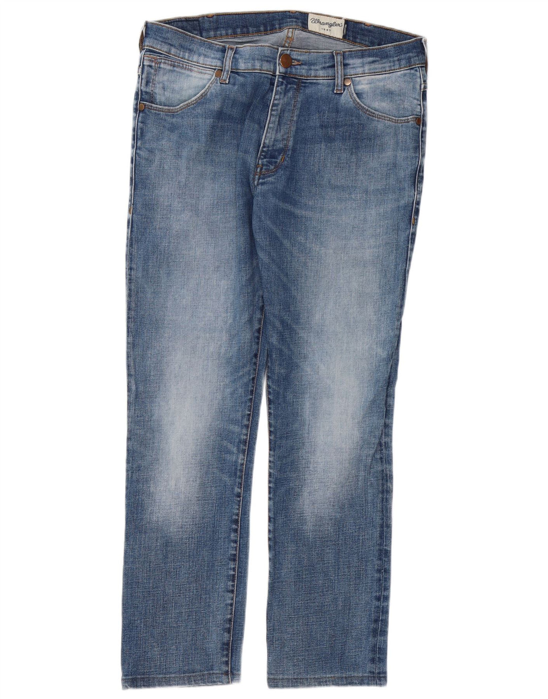 WRANGLER Vaqueros rectos Larston para hombre W34 L27 algodón azul