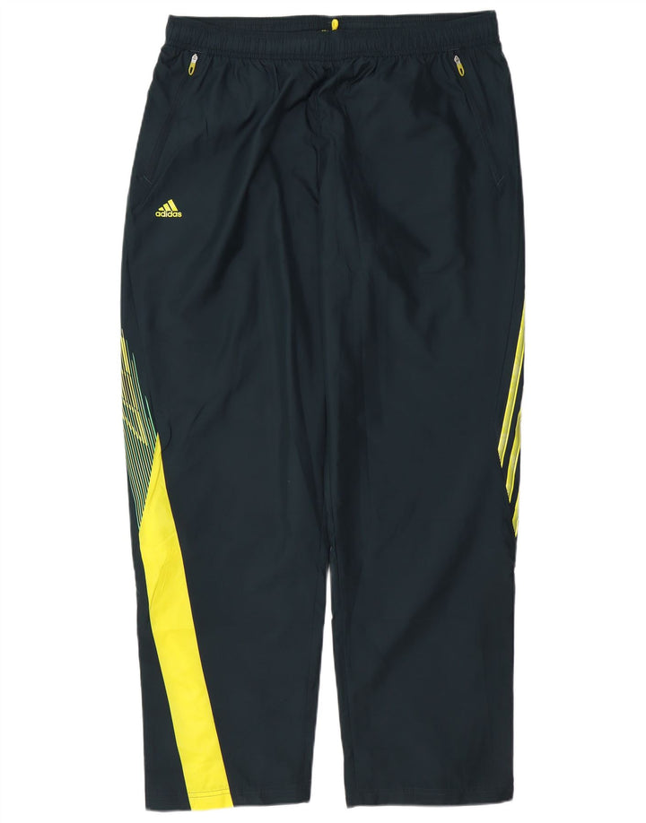ADIDAS Pantalón de chándal Climalite para hombre, talla grande, color azul marino