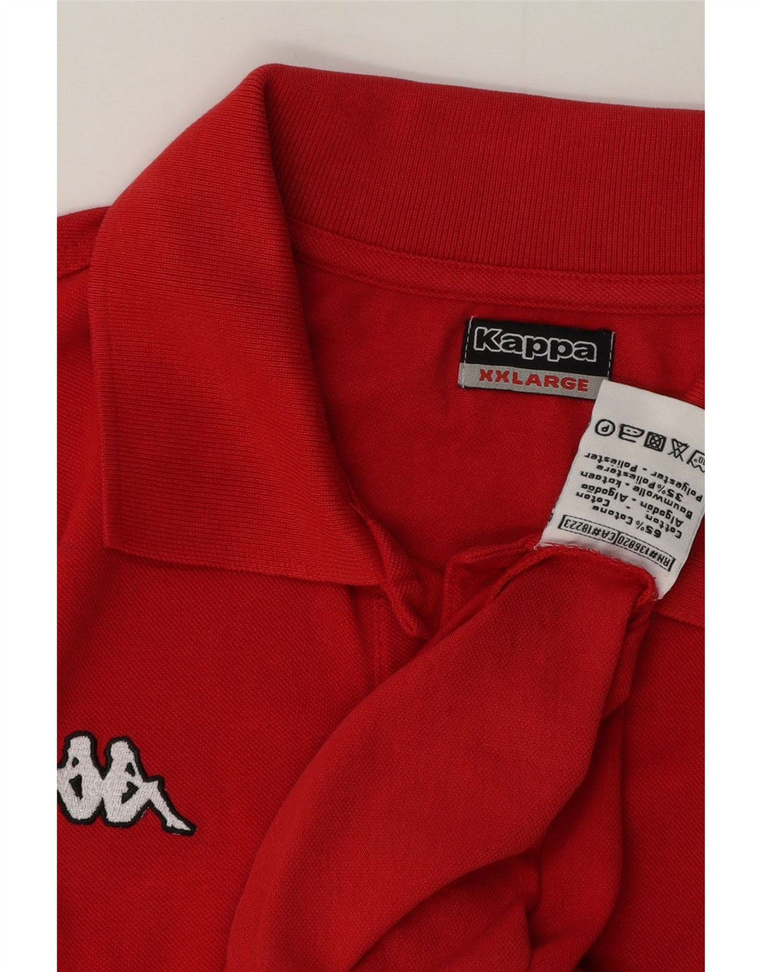 Kappa Polo Hombre 2XL Algodón Rojo