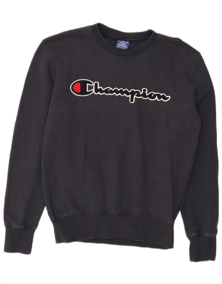 Champion Sudadera Gráfica para Mujer Jumper UK 10 Small Azul Marino Algodón