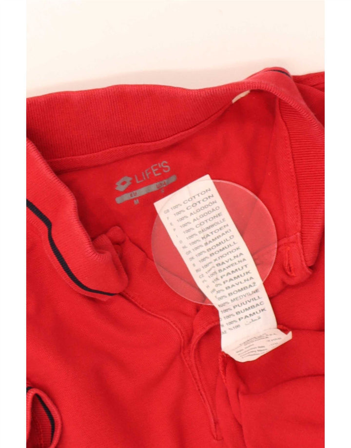 Polo Lotto Hombre Pequeño Algodón Rojo