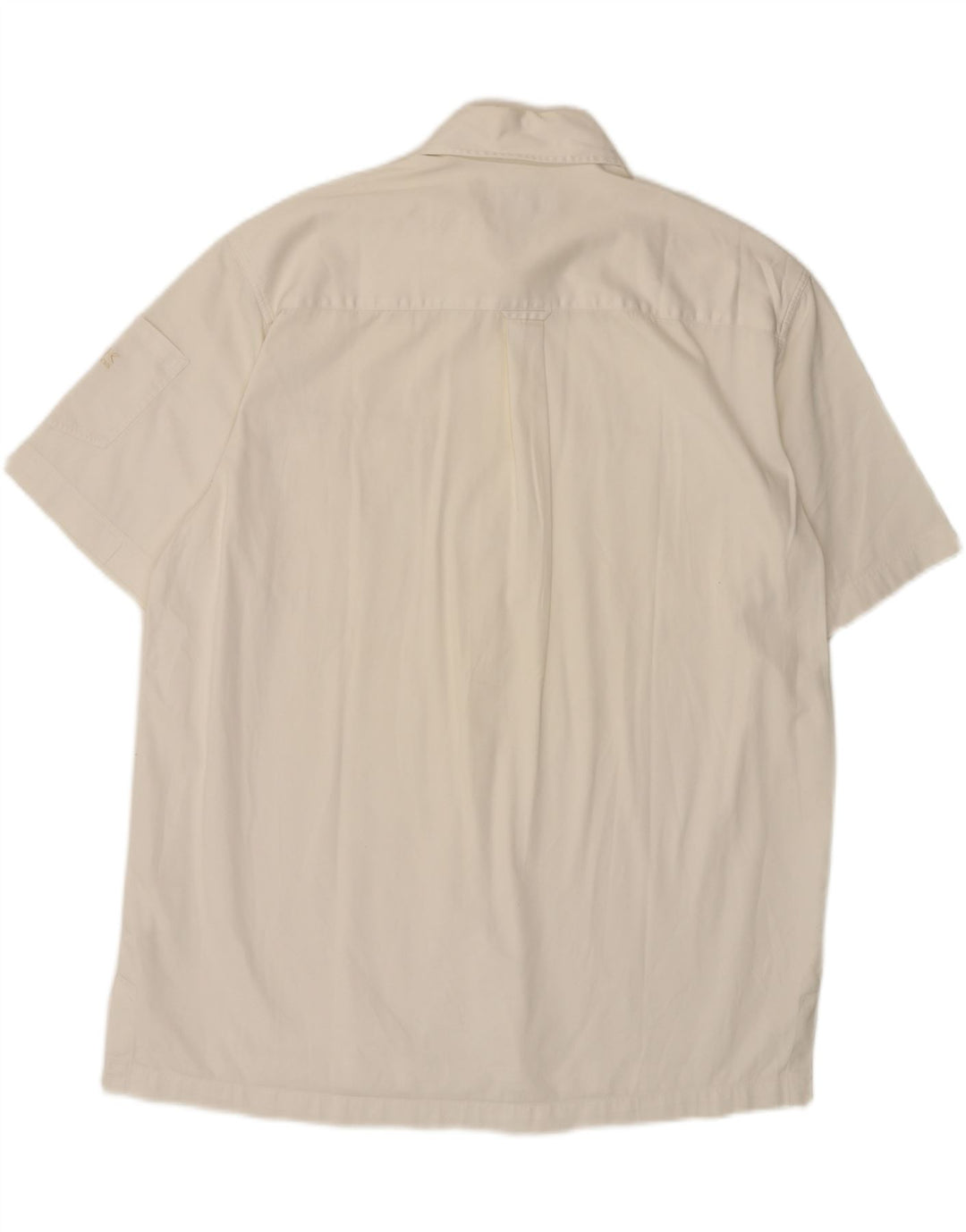 CALVIN KLEIN Camisa Manga Corta Khakis Hombre XL Algodón Blanco
