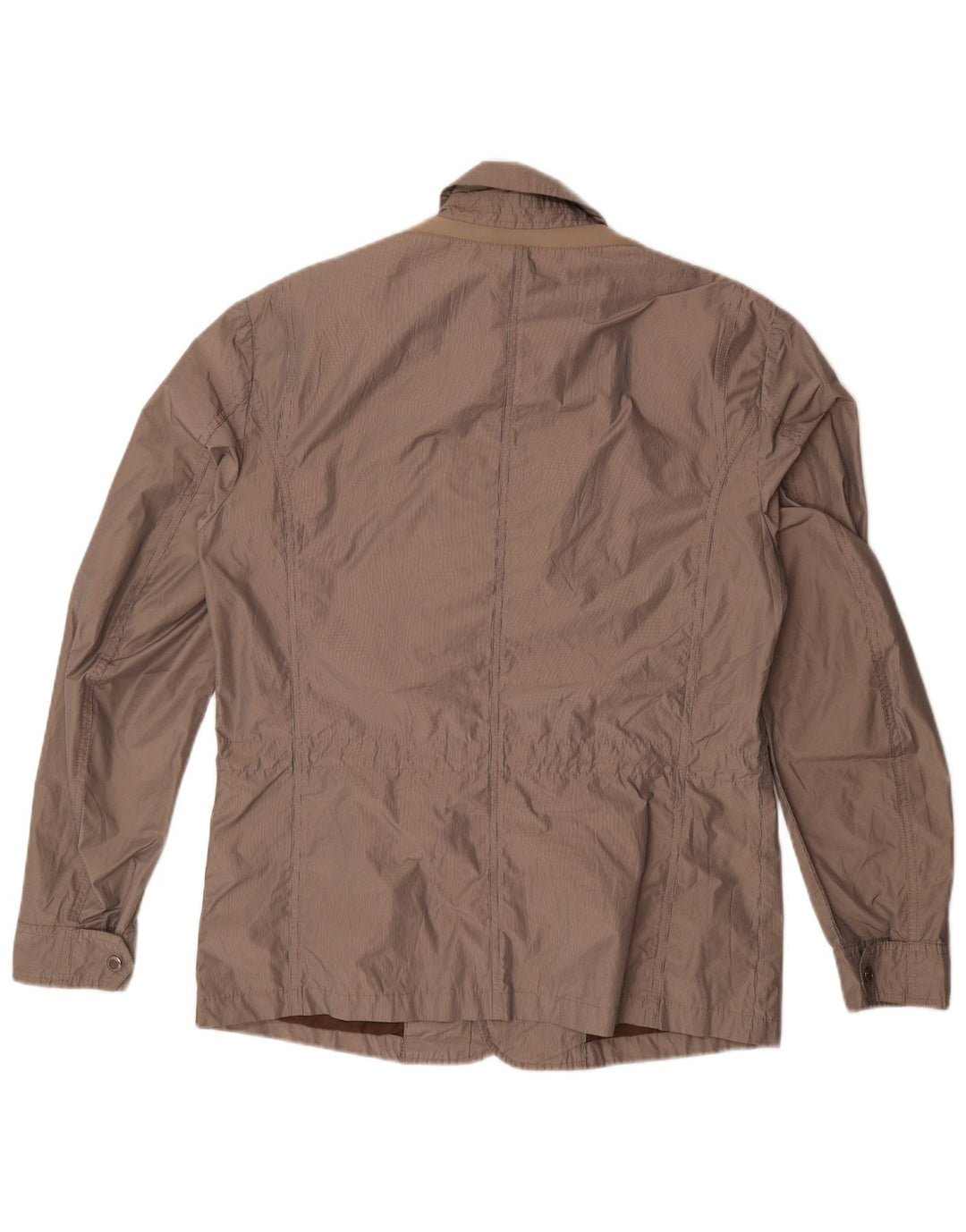 Geox Chaqueta utilitaria Respira para hombre Reino Unido 40 Grande Marrón Poliéster a rayas