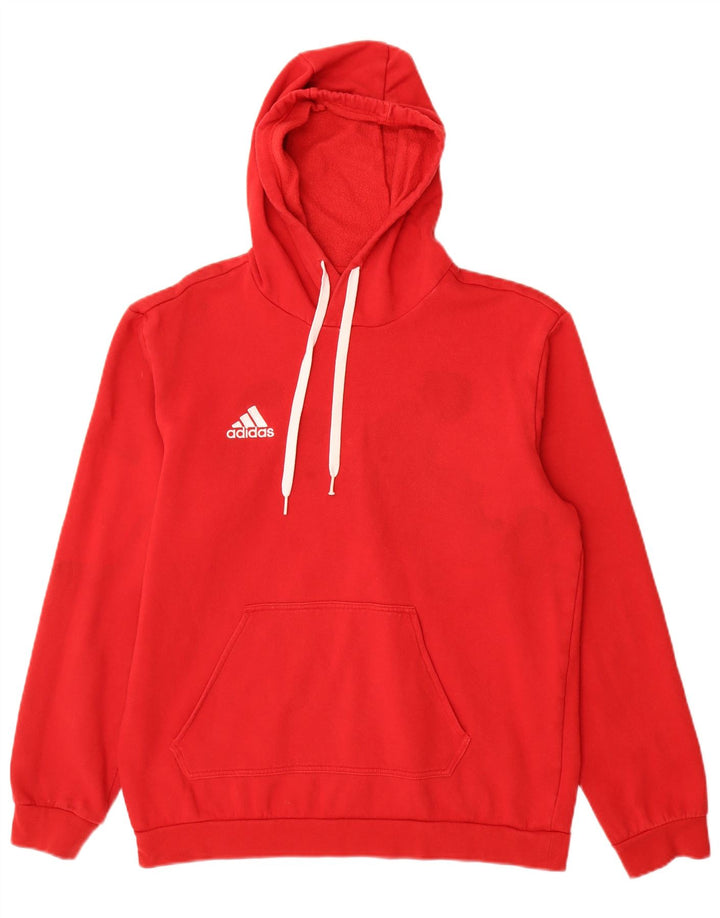 Adidas Hombre Sudadera Con Capucha Jumper Medium Rojo Algodón