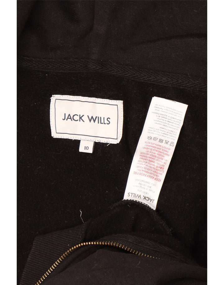 JACK WILLS Suéter con capucha y cremallera extragrande para mujer UK 10 Small Black