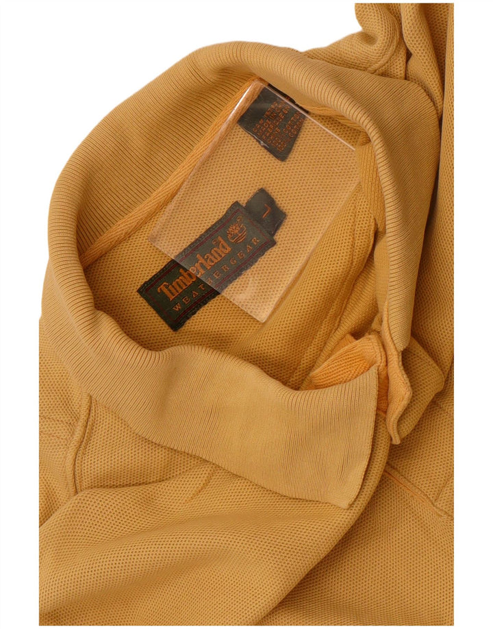 Timberland Polo para hombre de algodón amarillo grande