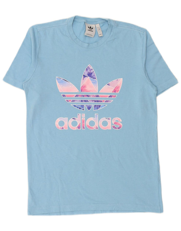 ADIDAS Camiseta gráfica para hombre Top Small Blue Cotton