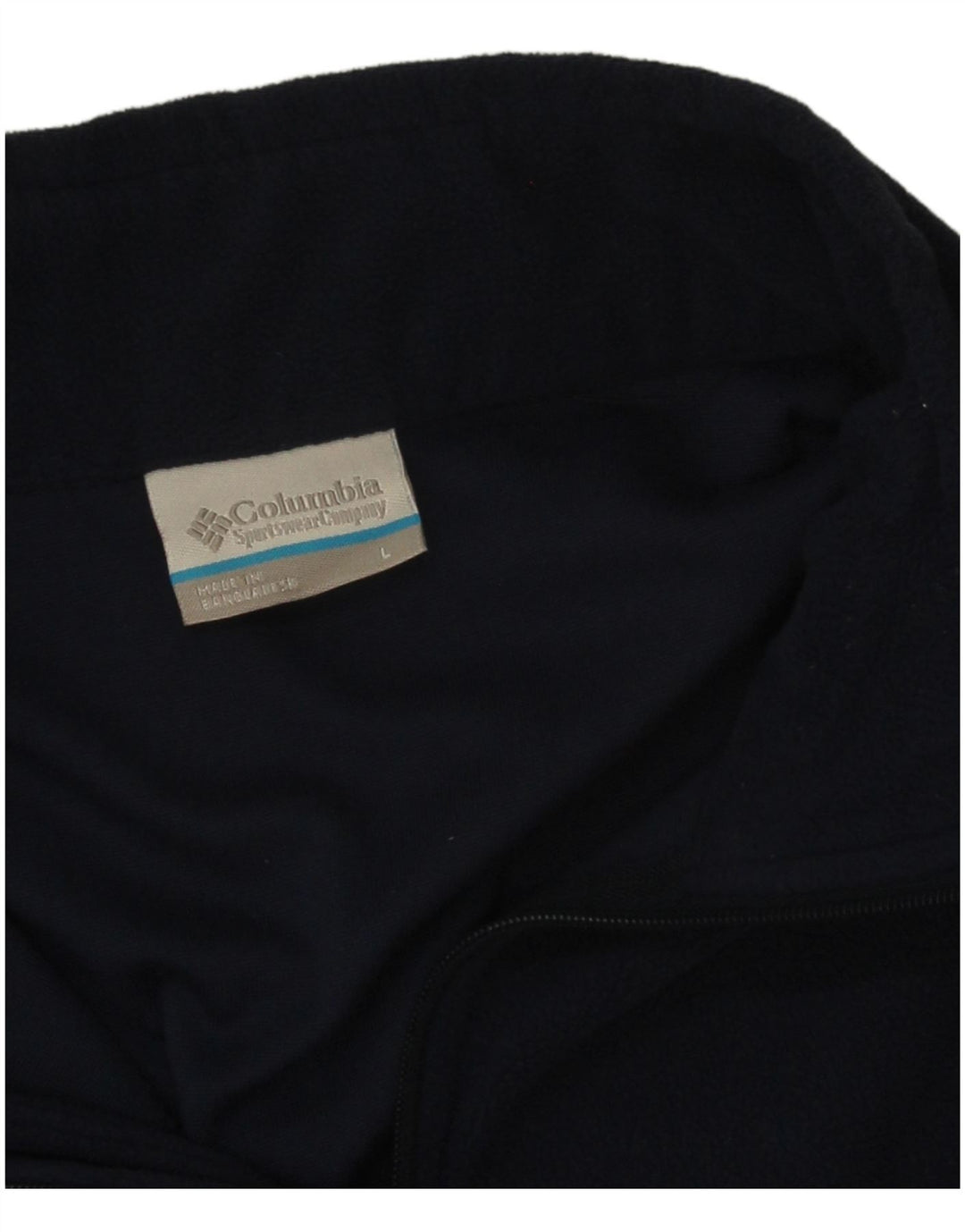 Columbia - Jersey de forro polar con cuello y cremallera para hombre, talla grande, azul marino