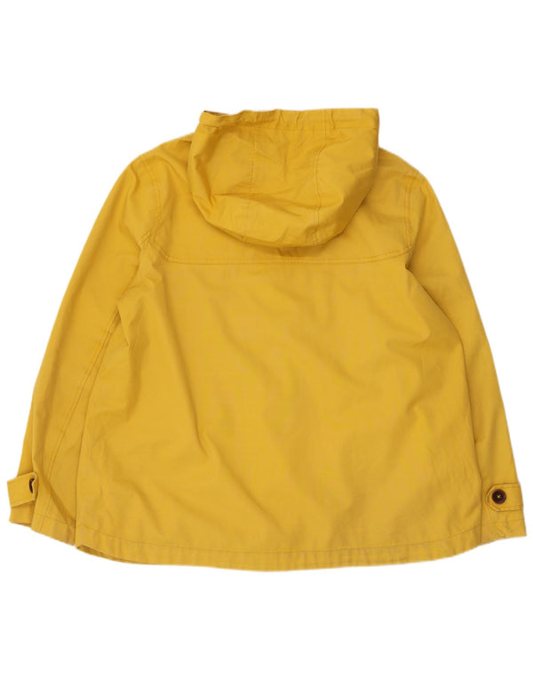JOULES Chaqueta cortavientos con capucha para mujer UK 18 XL Algodón amarillo