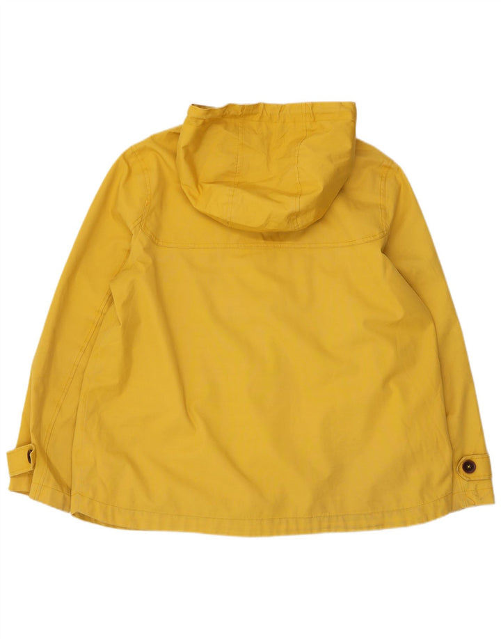 JOULES Chaqueta cortavientos con capucha para mujer UK 18 XL Algodón amarillo