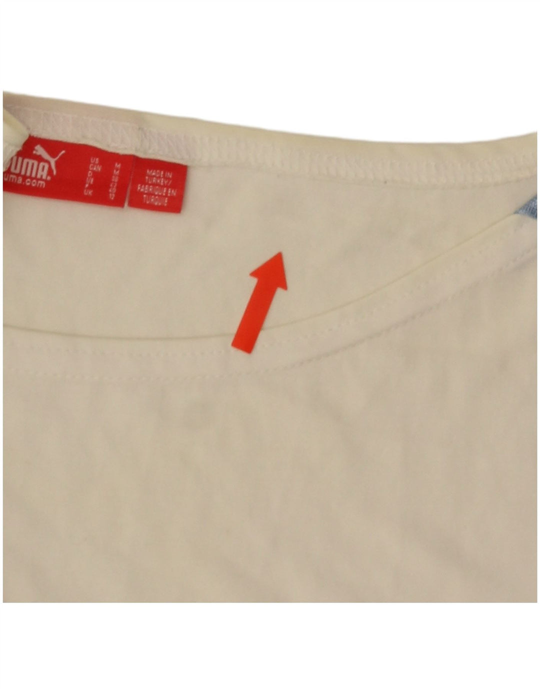 Puma Mujer Camiseta Gráfica Top UK 12 Medium White Colourblock