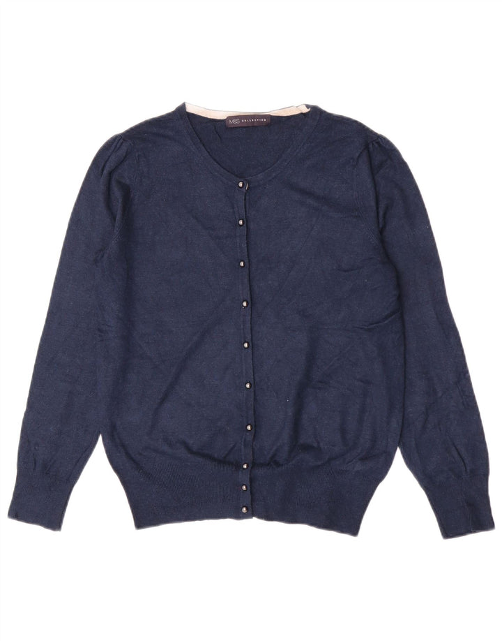 Marks & Spencer - Cárdigan para mujer, talla 40, talla mediana, viscosa, color azul marino