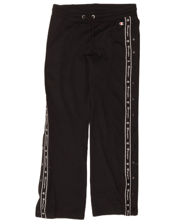 Champion Pantalones De Chándal Gráficos Para Mujer UK 44 Mediano Negro Poliéster