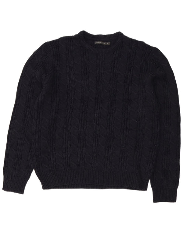 French Connection Jersey con Cuello Barco para Hombre XL Acrílico Azul Marino