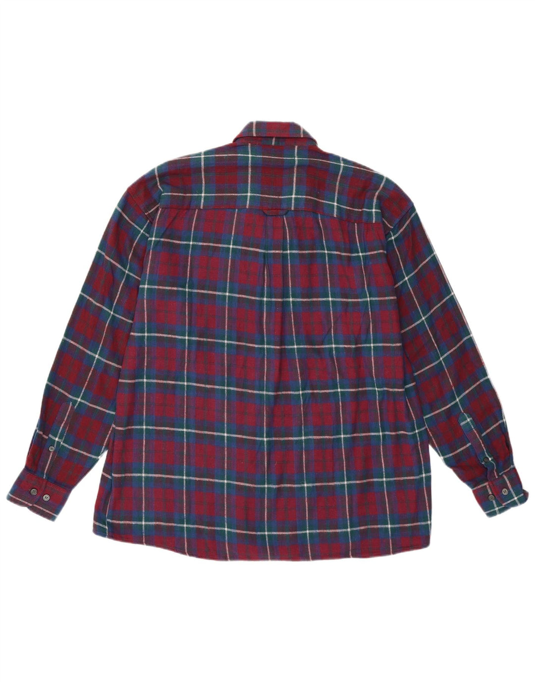 Gian Marco Venturi Camisa de franela para hombre Algodón a cuadros burdeos grande