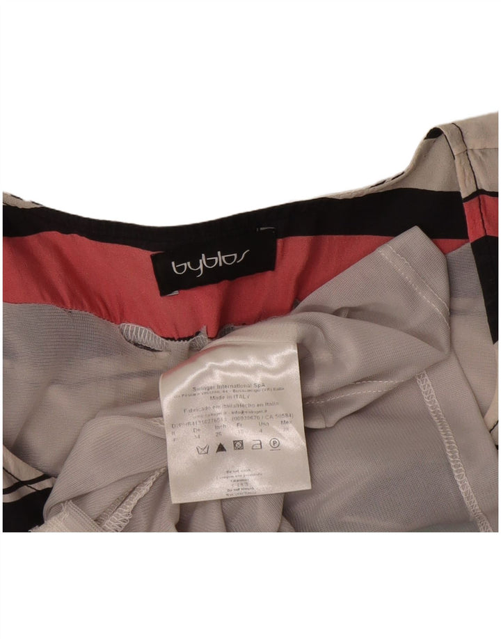 Vestido tubo Byblos IT 40 Small Seda a rayas multicolor