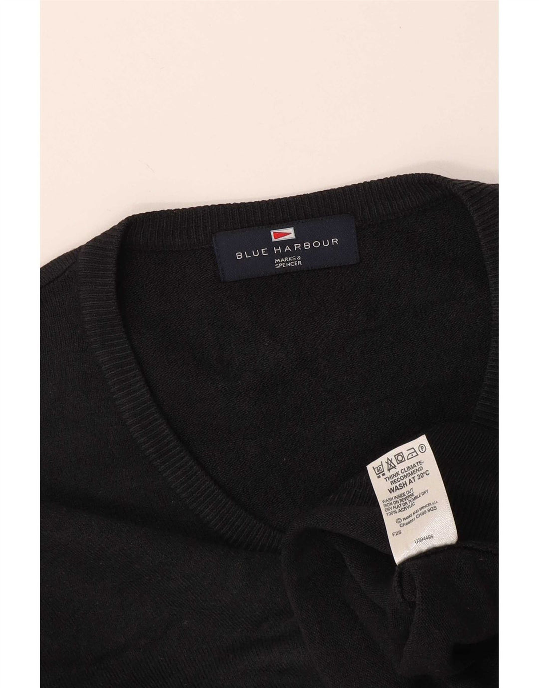 Marks & Spencer Suéter con Cuello en V Blue Harbor para Hombre Acrílico Azul Marino Medio