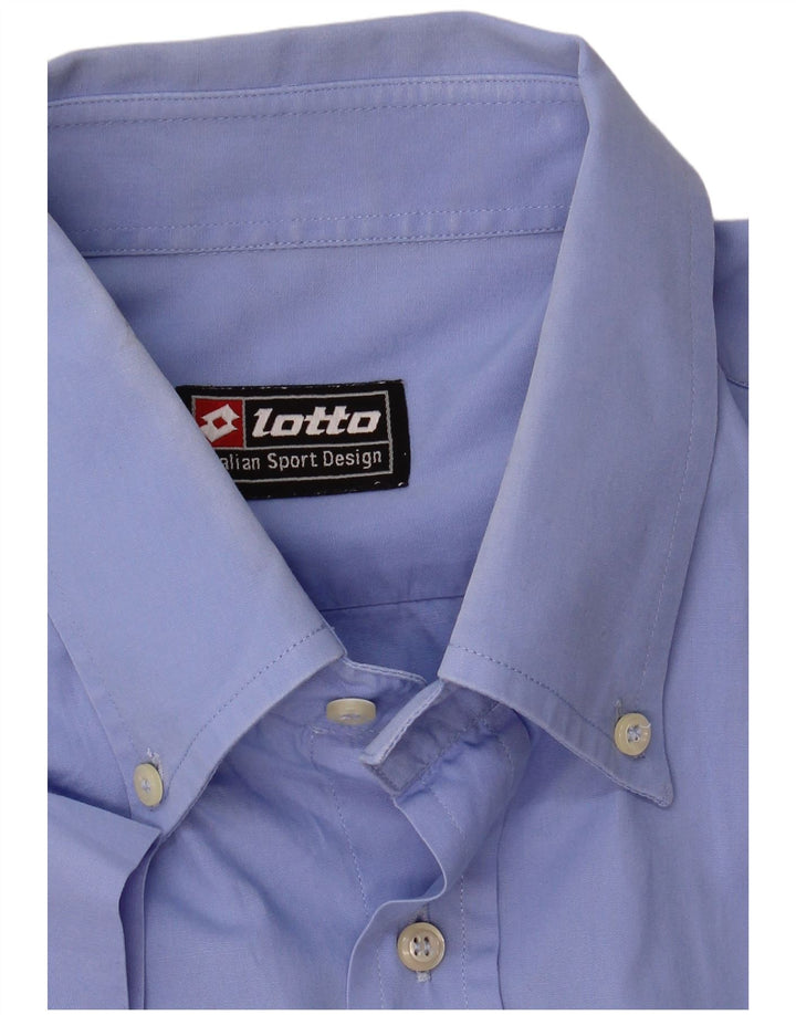 Camisa de manga corta Lotto para hombre grande azul