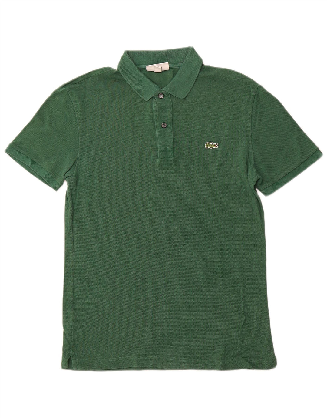 LACOSTE Polo ajustado para hombre talla 3 pequeño algodón verde