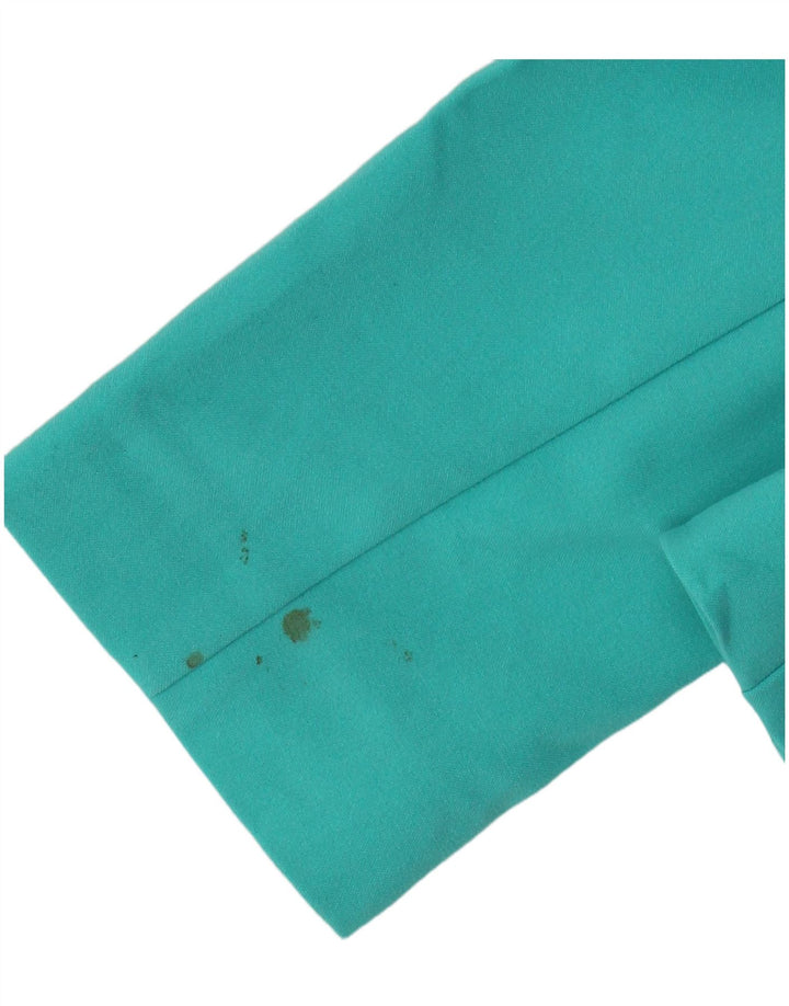 Marks & Spencer Chaqueta tipo blazer abierta para mujer UK 10 Small Turquesa Poliéster