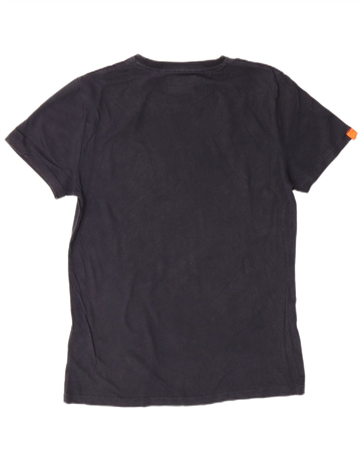 SUPERDRY Camiseta para hombre Top Large Black Cotton Classic