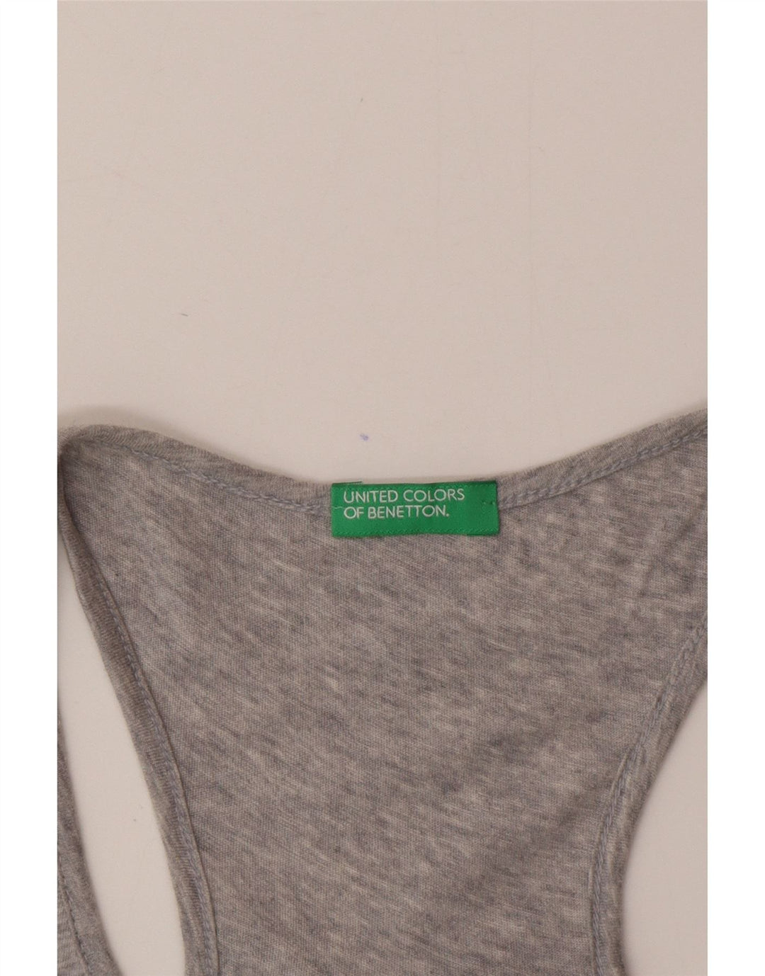 Benetton Top Sin Mangas Mujer ES 42 Gris Medio Moteado