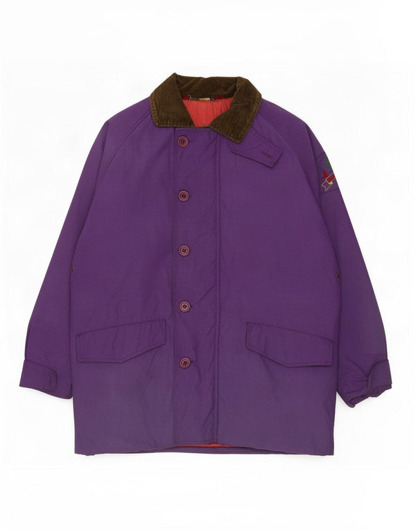 Carrera Chaqueta cortavientos holgada para hombre UK 36 Small Púrpura Poliamida