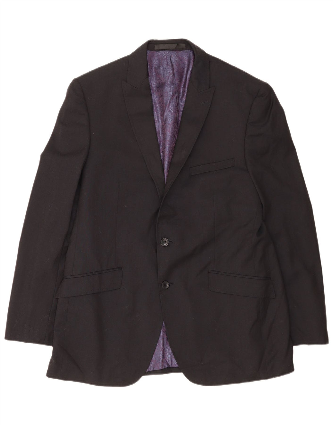 Marks & Spencer Chaqueta tipo blazer con 2 botones y autógrafo para hombre UK 42 XL Lana negra