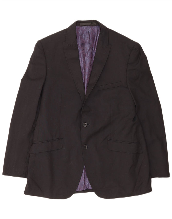 Marks & Spencer Chaqueta tipo blazer con 2 botones y autógrafo para hombre UK 42 XL Lana negra