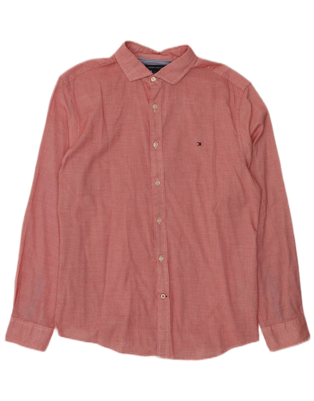 Camisa Tommy Hilfiger Hombre Mauricio Grande A Cuadros Rojos De Algodón
