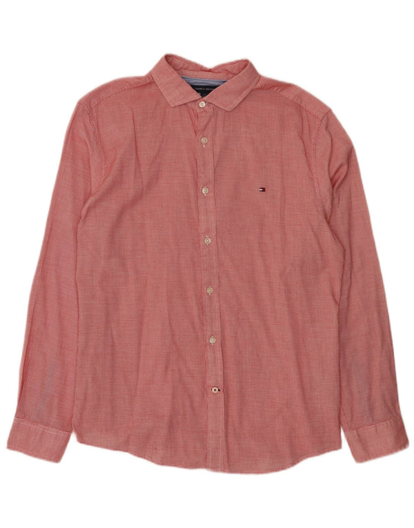 Camisa Tommy Hilfiger Hombre Mauricio Grande A Cuadros Rojos De Algodón