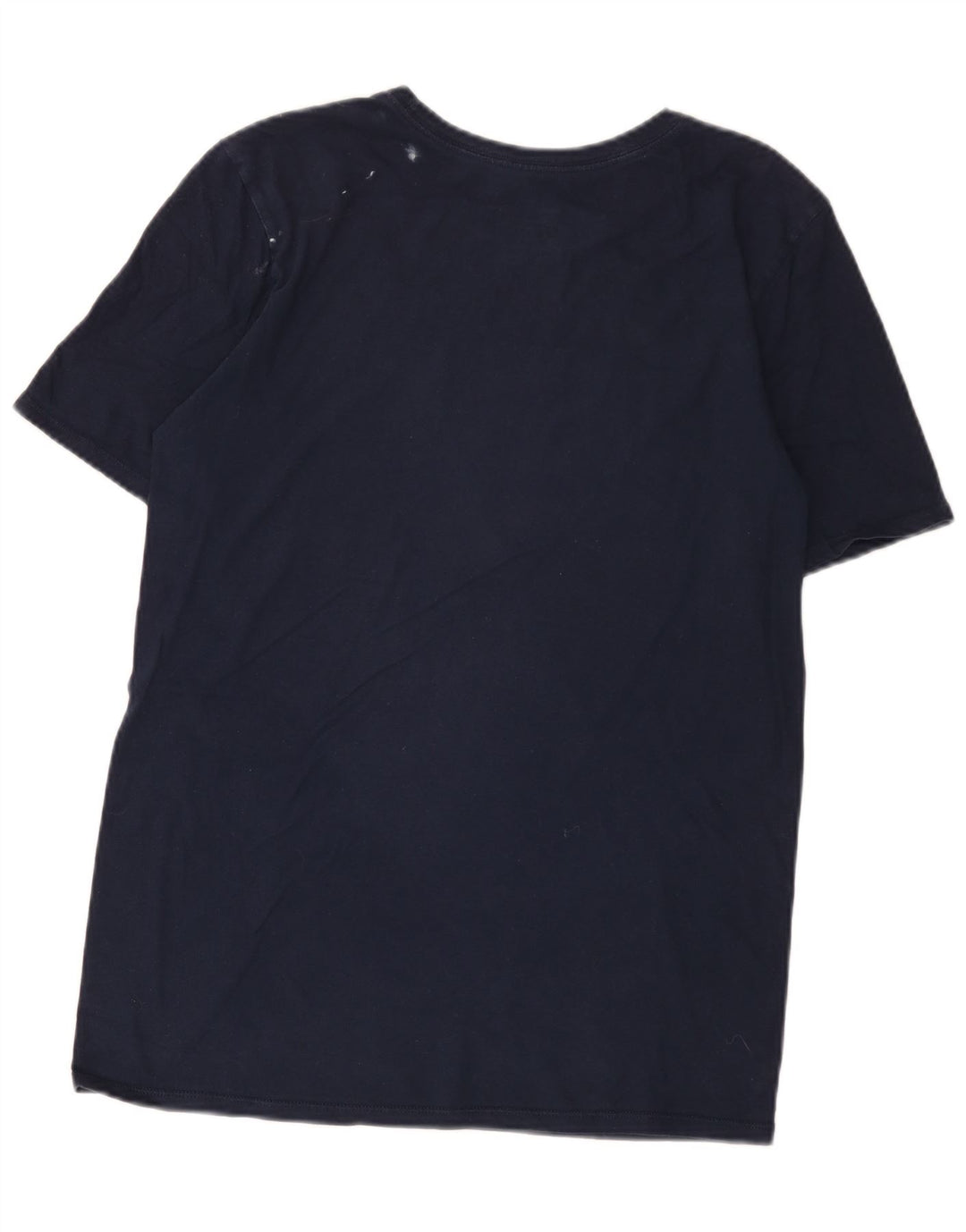 Nike Camiseta de corte atlético para hombre, talla pequeña, algodón azul marino